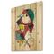 Designart - Colored Geometric Abstract Compositions II - Modern Print on Natural Pine Wood
